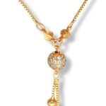 Golden Chain with Ball Shaped Pendant