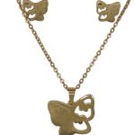 Golden Chain Butterfly Pendant