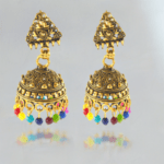 Golden Jhumki Triangle Shaped Ear Studs