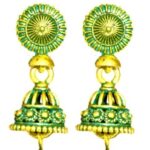 Small Jhumki with Green Pearl