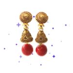 Small Jhumki with Olive Pearl